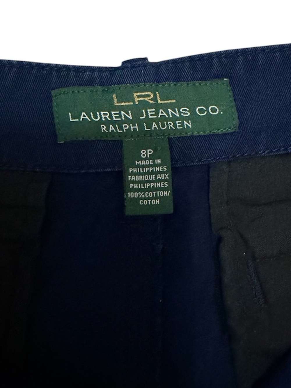 Lauren Ralph Lauren Navy Cotton Shorts Size 8 Petite - Picture 4 of 7